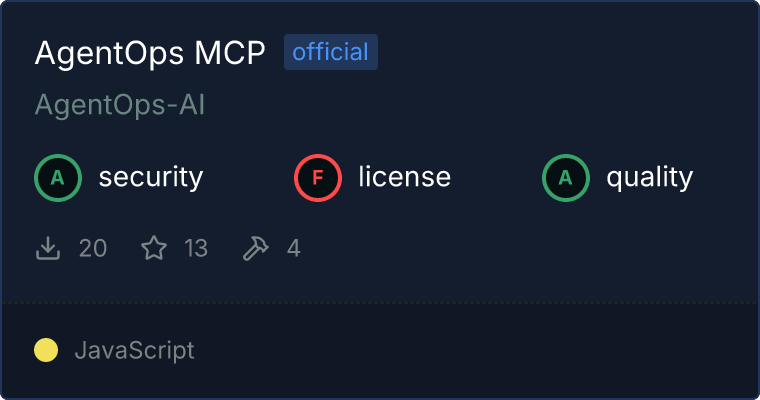 AgentOps MCP server