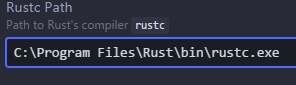 Rustc path