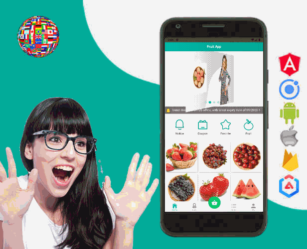 Ionic5 Fruits Commerce Shop App With Admin Backend 