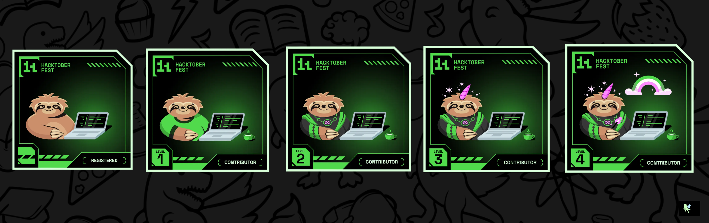 An image of @chinoukaegbu's Holopin badges, which is a link to view their full Holopin profile