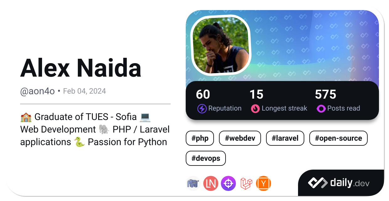 Alex Naida's Dev Card