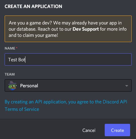 enter application name