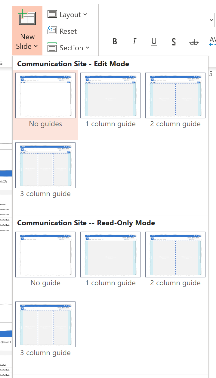 New Slide Menu