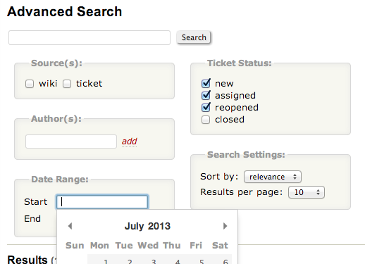 Advanced Search Plugin Screenshot