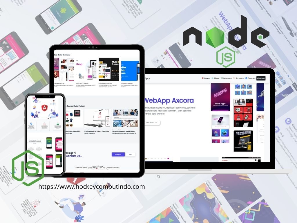 node cms website landing page free download gratis source code
