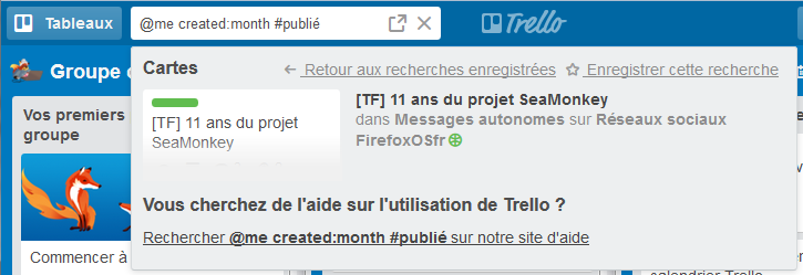 Recherche dans Trello