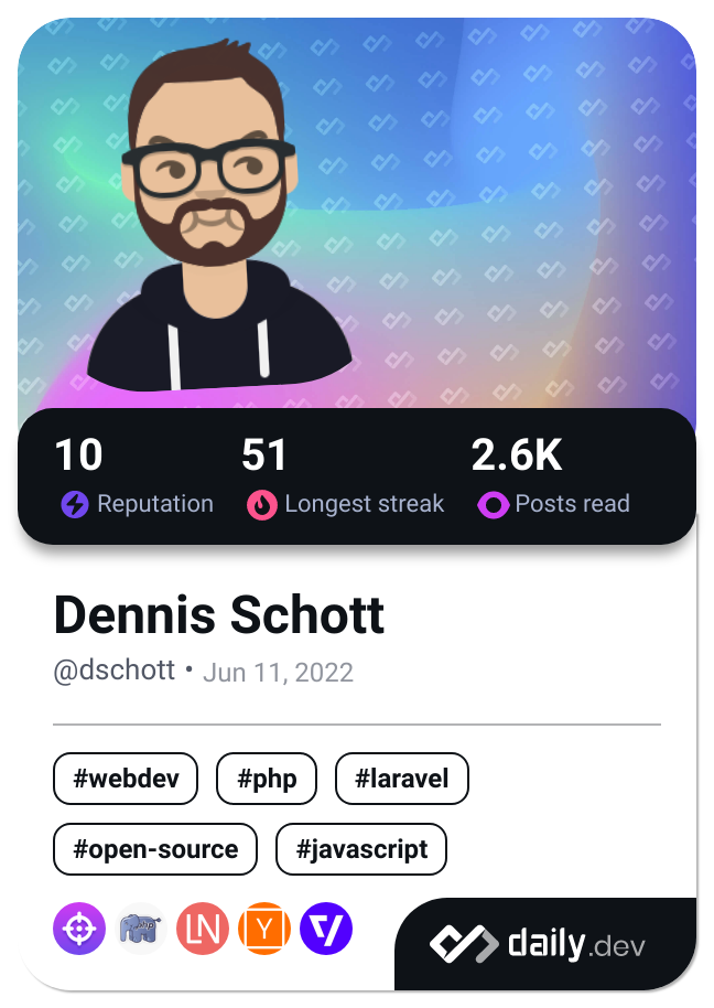 Dennis Schott's Dev Card