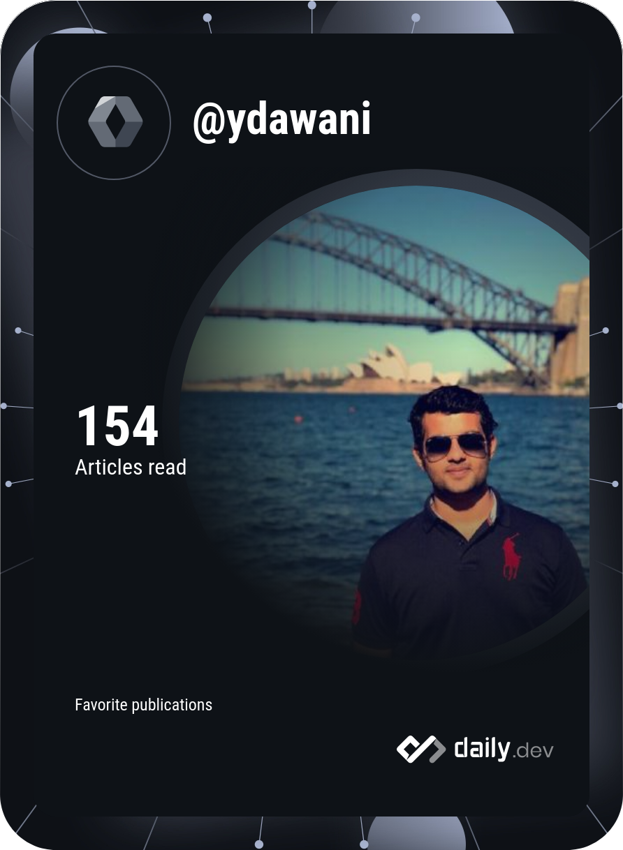 Yash Dawani's Dev Card