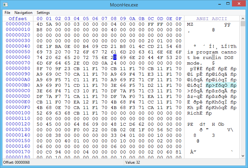 GitHub - andrey-moura/MoonHex: A hex editor for romhackers · GitHub