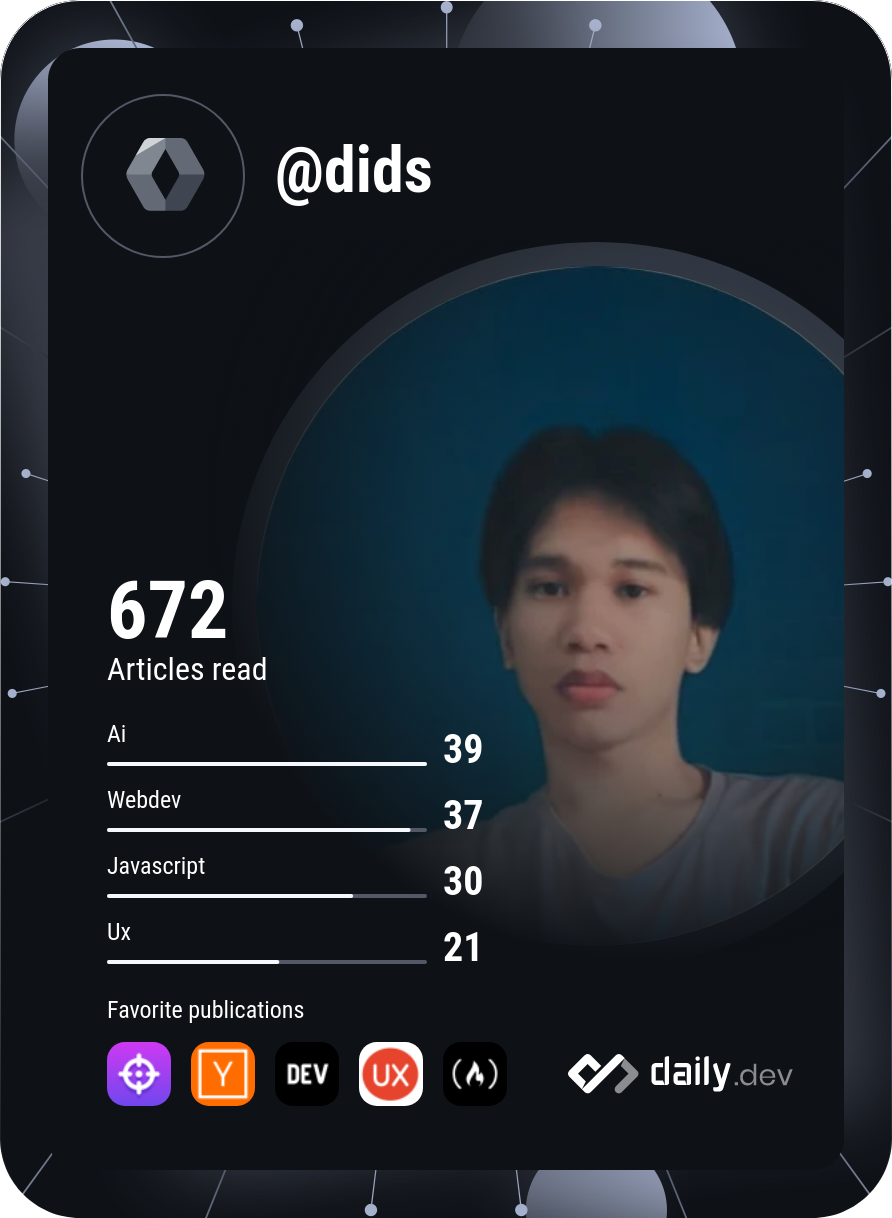 Dids Irwyn Reyes's Dev Card