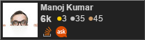 Manoj Kumar on Stack Exchange