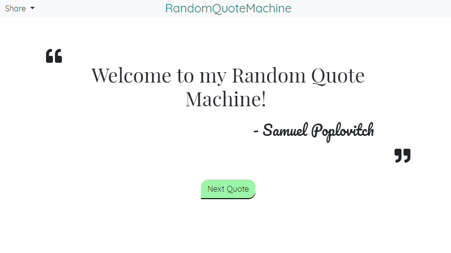 Random Quote Machine screenshot