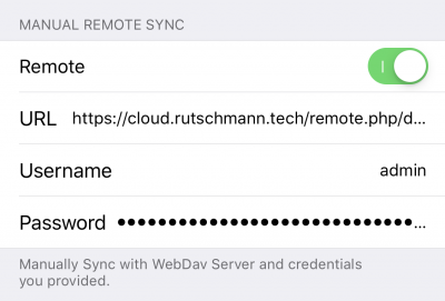 WebDav Settings