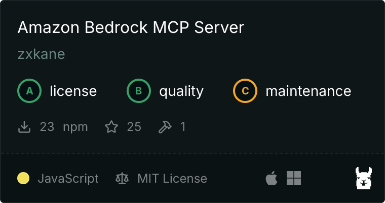 Amazon Bedrock Server MCP server