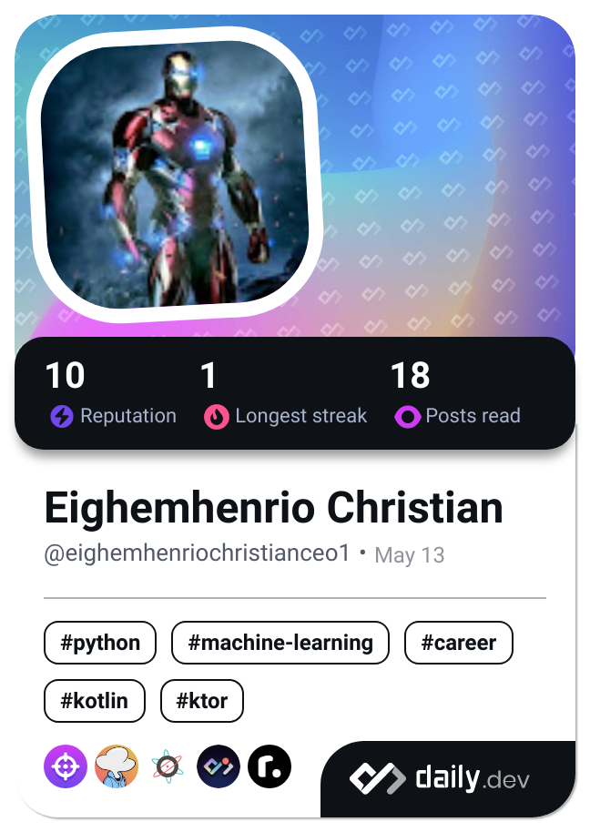 Eighemhenrio Christian's Dev Card