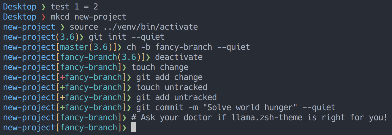 llama.zsh-theme