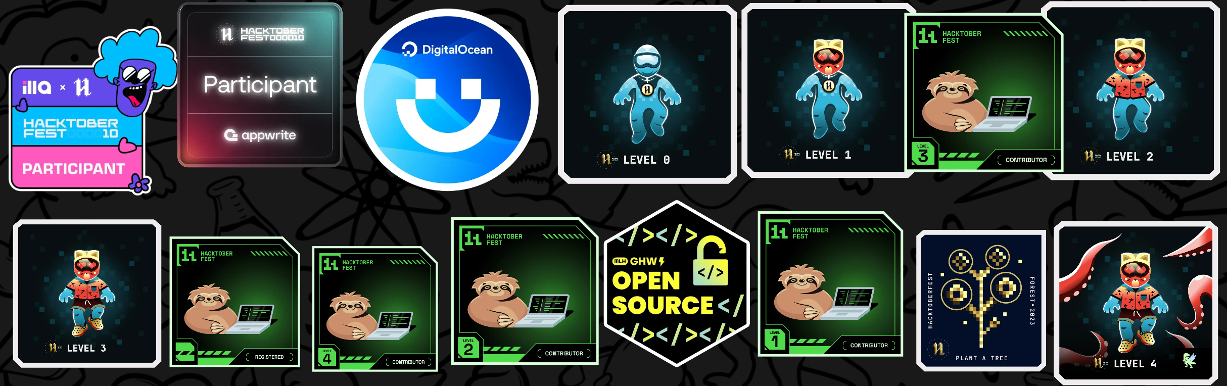 An image of @srijitabaksi's Holopin badges, which is a link to view their full Holopin profile