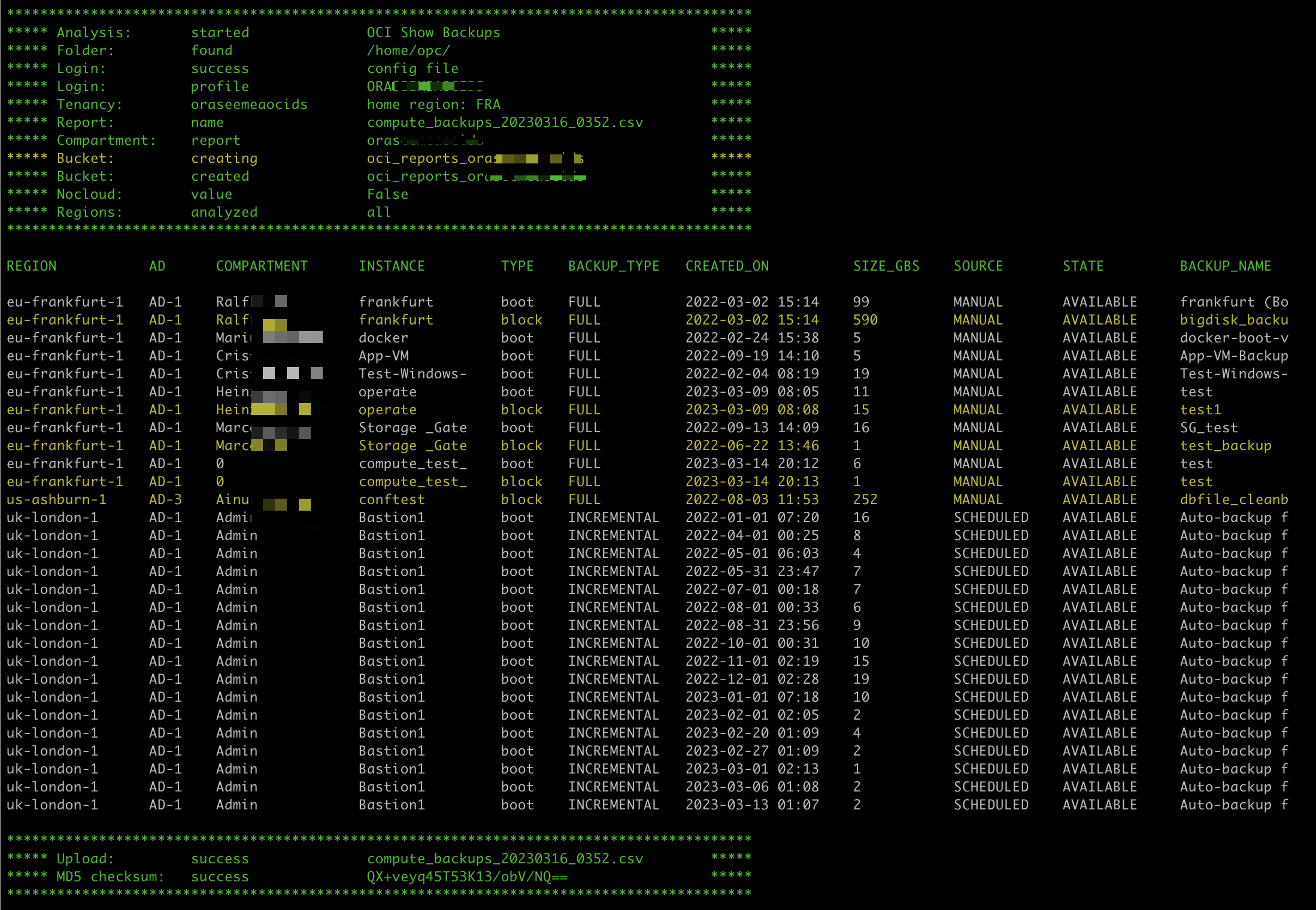 Script Output