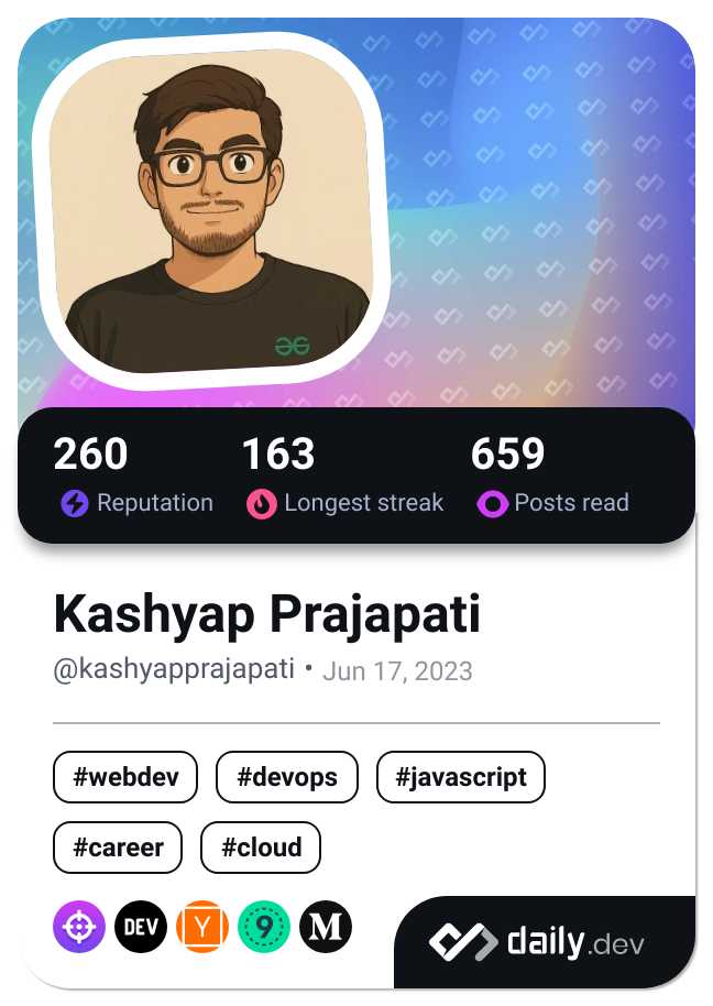 Kashyap Prajapati's Dev Card