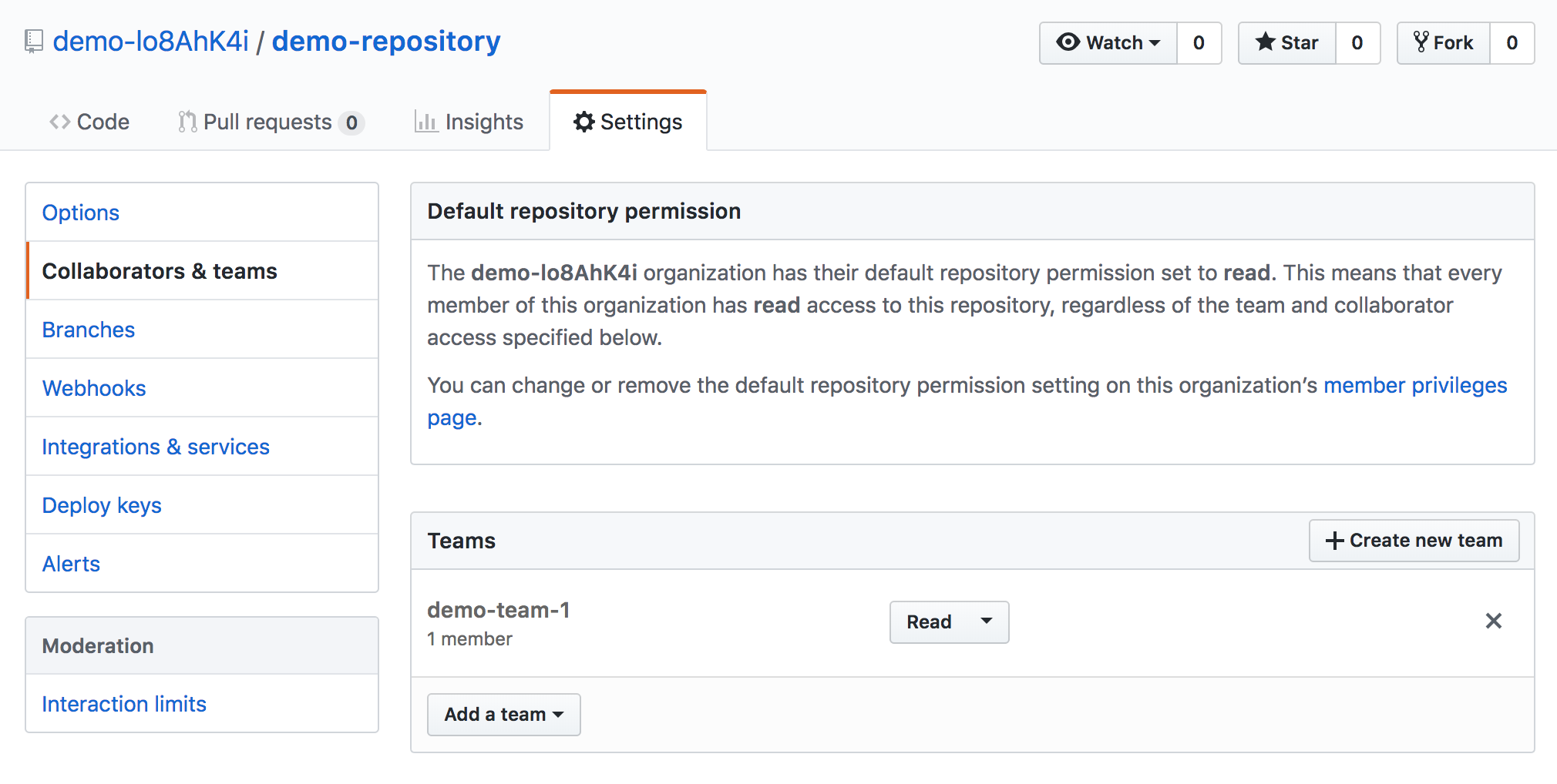 Repository Updated Permissions