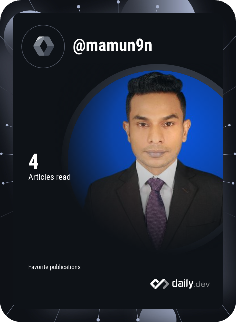 MD MAMUN's Dev Card