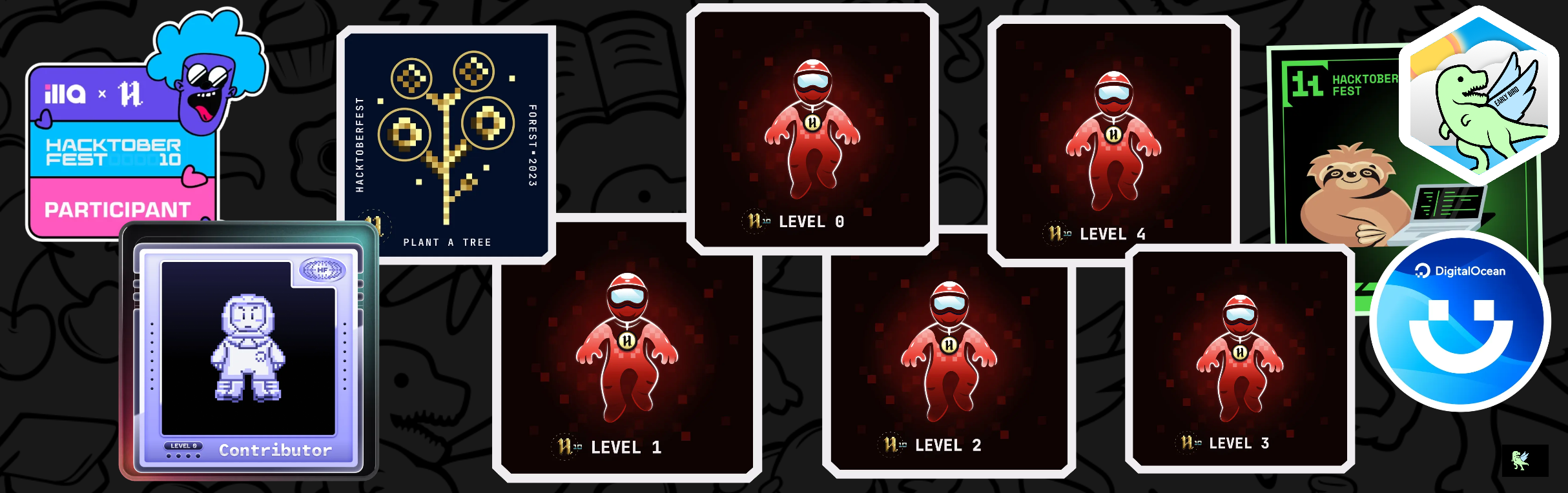 An image of @ipratiik's Holopin badges, which is a link to view their full Holopin profile