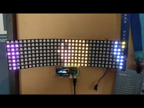 Picture of led panel, raspberry pi zero w and screen