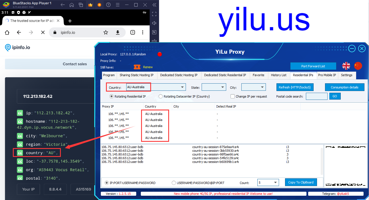 BlueStacks Change IP Proxy Settings