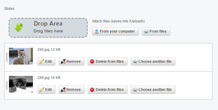 example sortableuploadfield