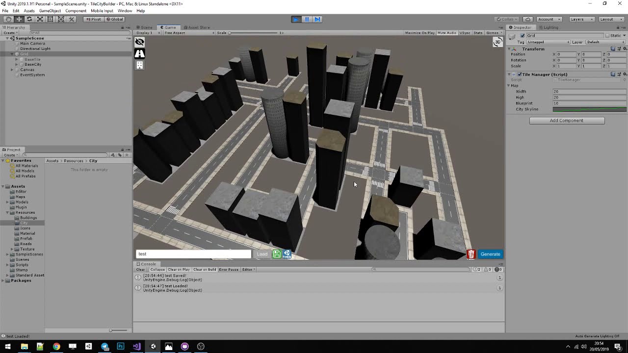 TileCityBuilder | Beta v0.5 - Unity Procedural city generator