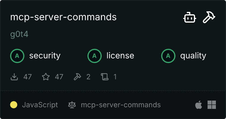 mcp-server-commands MCP server