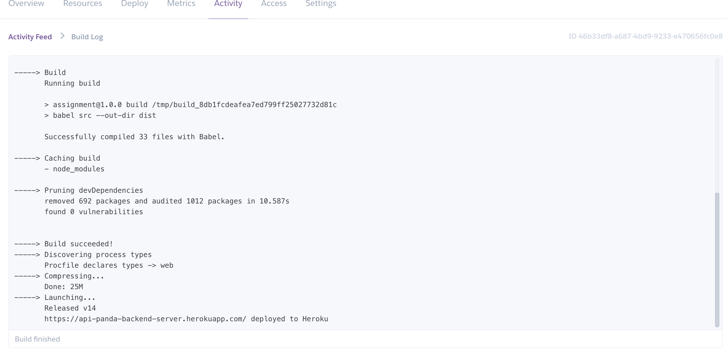 Heroku Build