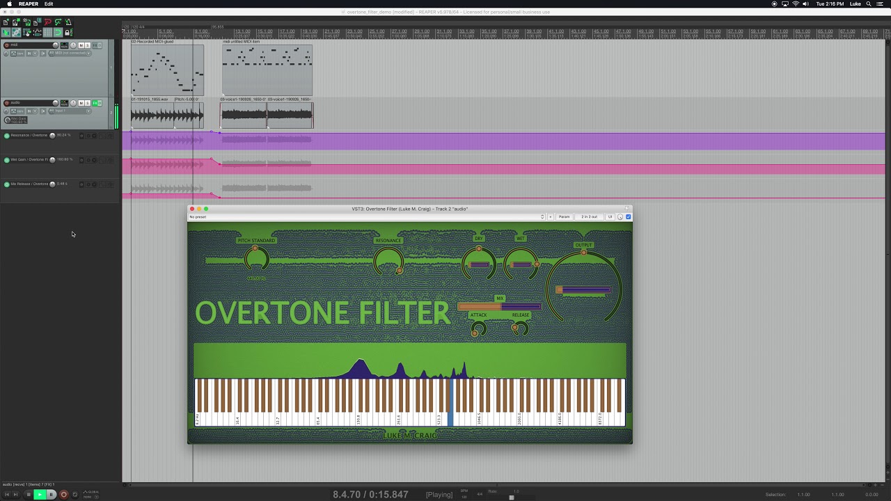 Overtone Filter Video