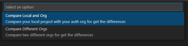 Metadata Comparator Options