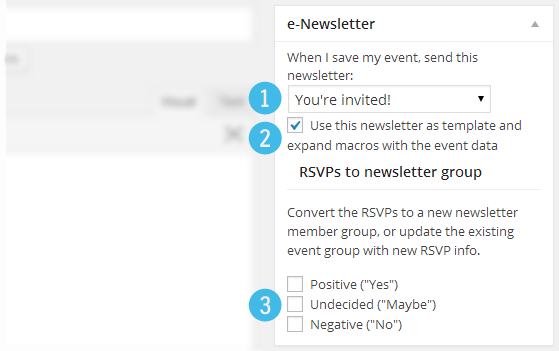 Events e-Newsletter integration