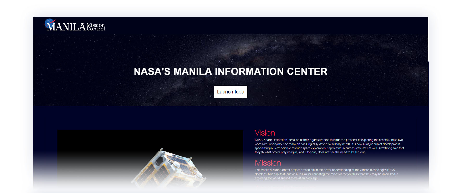 Manila Mission Control web preview