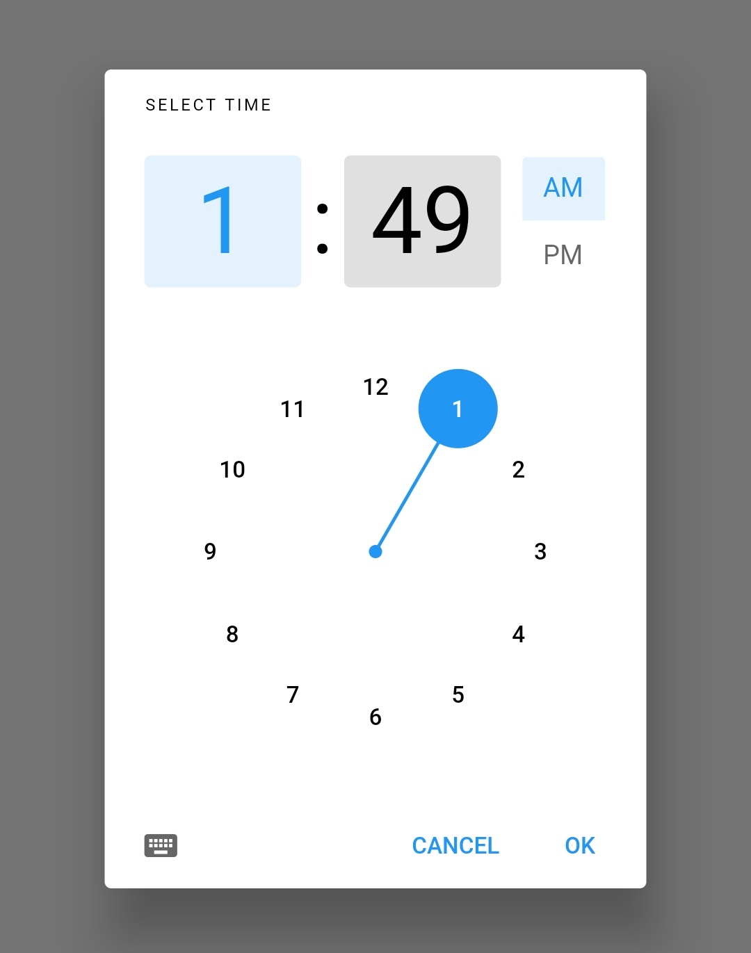 Flutter TimePicker