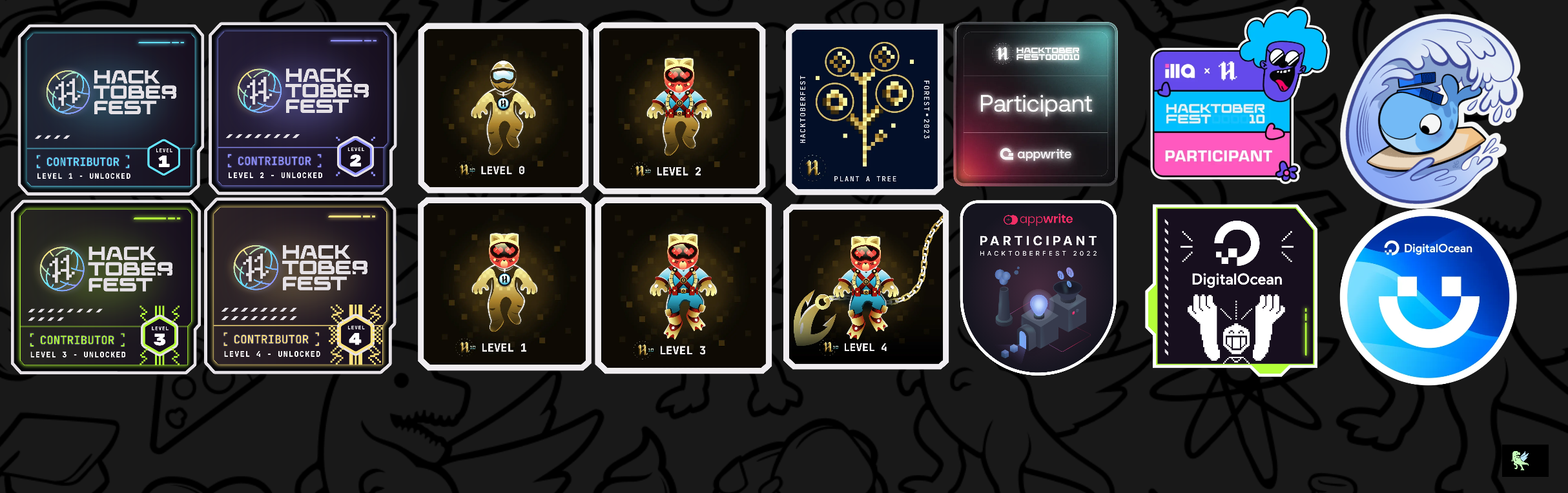 An image of @aryankumar11's Holopin badges, which is a link to view their full Holopin profile