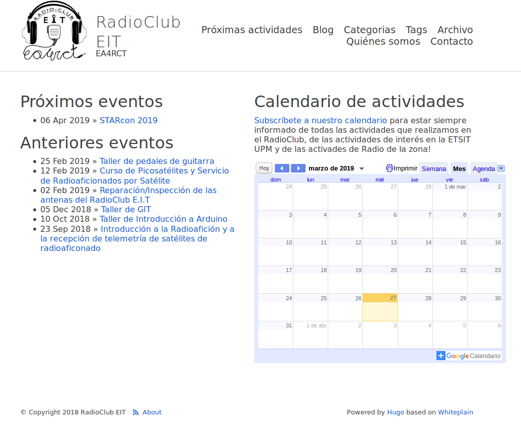 Seccion actividades