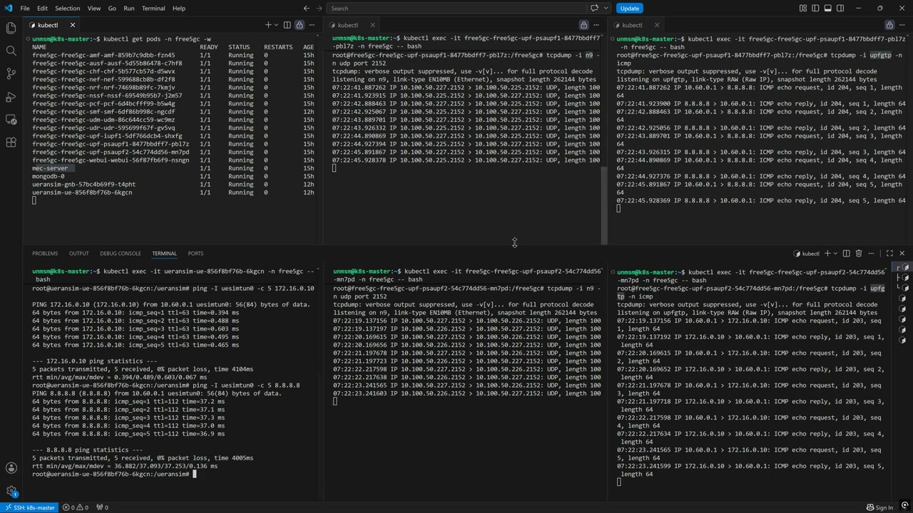 ULCL Steering Verification — Cloud-Native 5G Testbed Demo