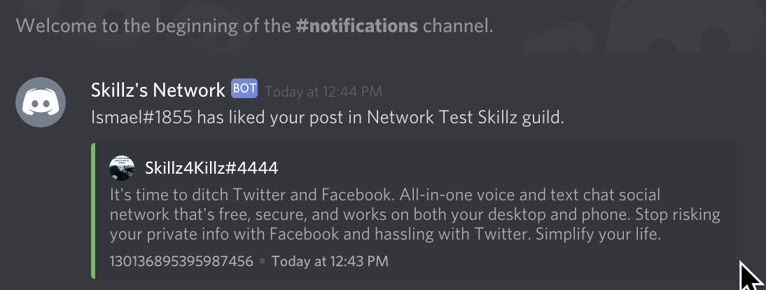 Notification Example