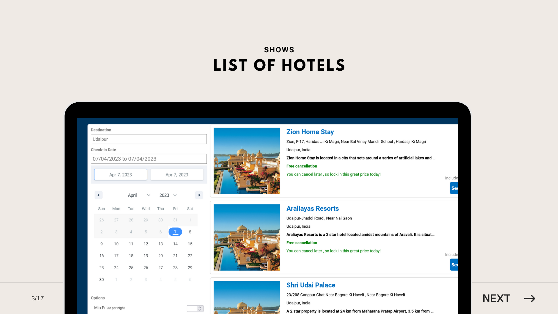 Single Page Hotel Screenshot