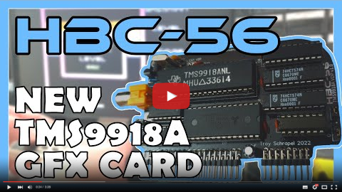 HBC-56: New TMS9918A graphics card