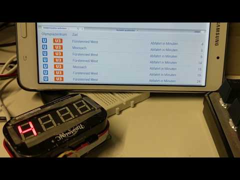 Using a 4 digit 7 segment display to show the MVG departure times