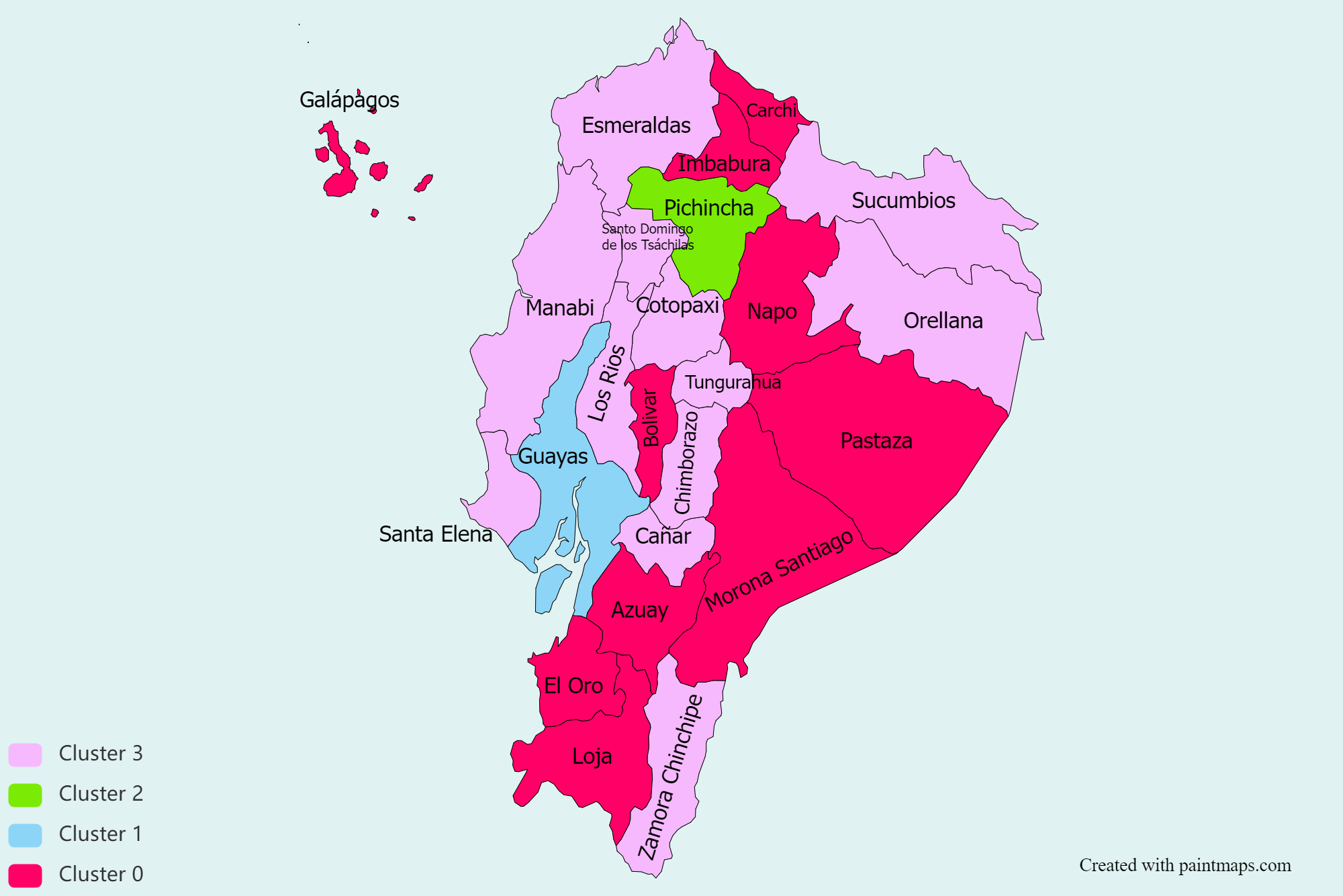 Ecuador covid-19 clusters