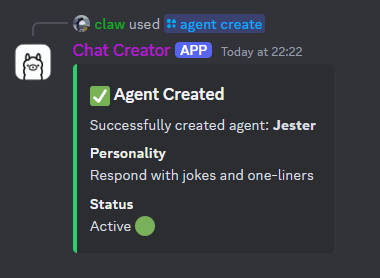 Agent Creation Interface