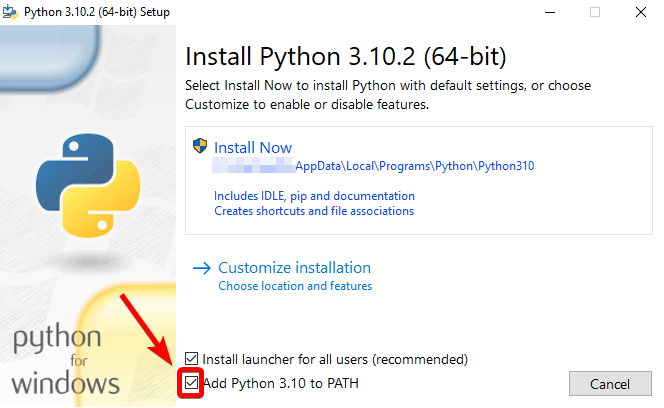 Add Python to PATH in setup
