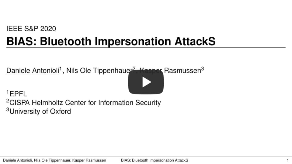 BIAS: Bluetooth Impersonation AttackS