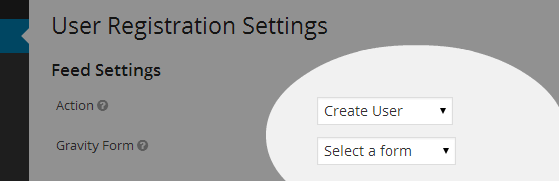 Feed Settings - Select Form