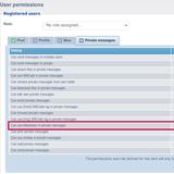 Private messages group permissions